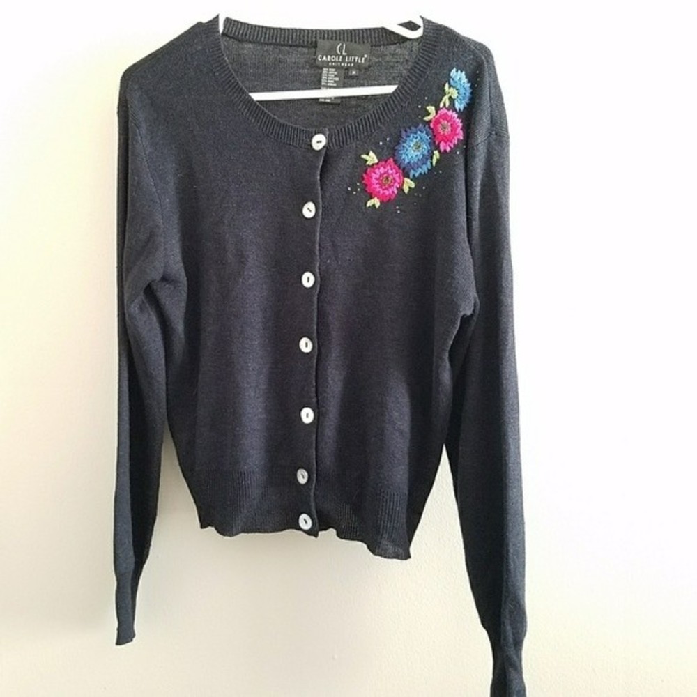 Floral Embroidered Cardigan